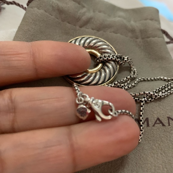 Large David Yurman disc pendant necklace - Picture 3 of 4